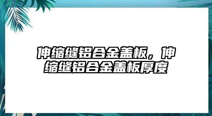 伸縮縫鋁合金蓋板，伸縮縫鋁合金蓋板厚度