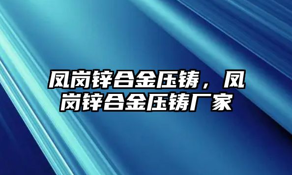 鳳崗鋅合金壓鑄，鳳崗鋅合金壓鑄廠家