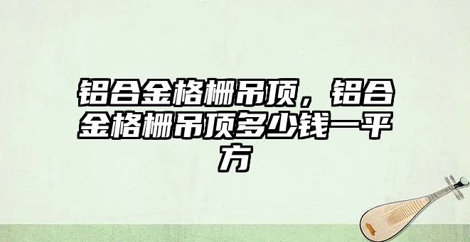 鋁合金格柵吊頂，鋁合金格柵吊頂多少錢一平方