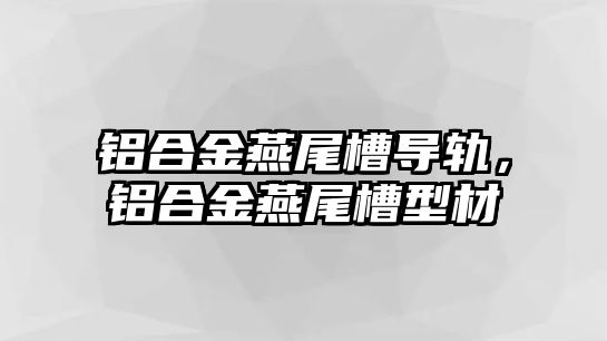 鋁合金燕尾槽導(dǎo)軌，鋁合金燕尾槽型材