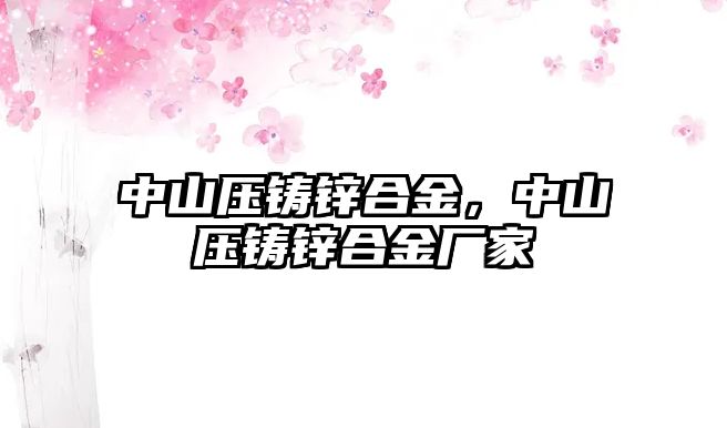 中山壓鑄鋅合金，中山壓鑄鋅合金廠家