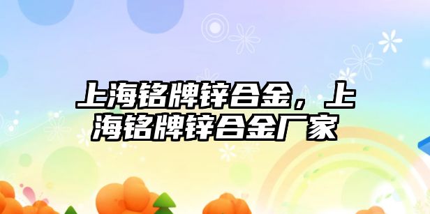 上海銘牌鋅合金，上海銘牌鋅合金廠家