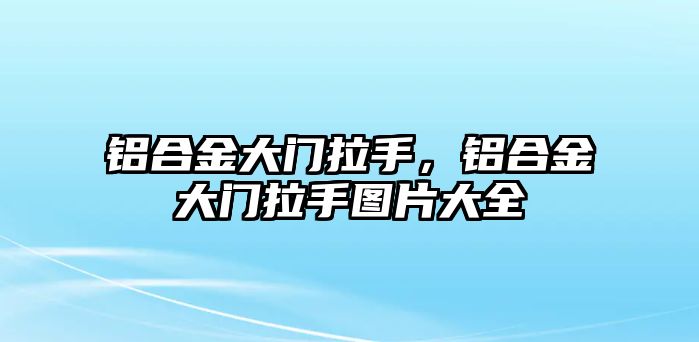 鋁合金大門拉手，鋁合金大門拉手圖片大全