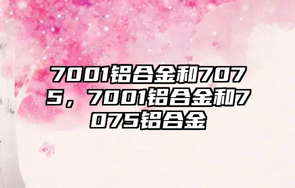 7001鋁合金和7075，7001鋁合金和7075鋁合金