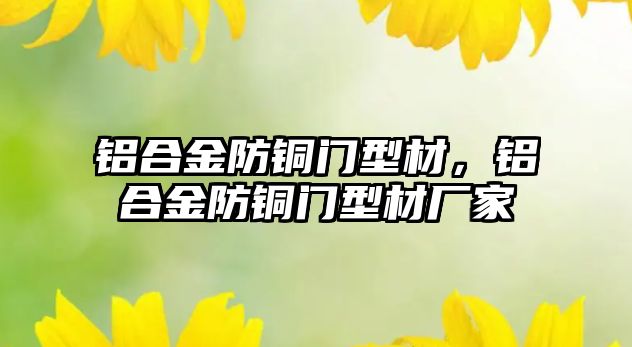 鋁合金防銅門型材，鋁合金防銅門型材廠家