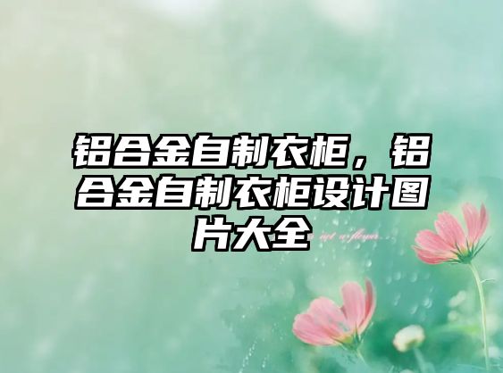 鋁合金自制衣柜，鋁合金自制衣柜設(shè)計(jì)圖片大全