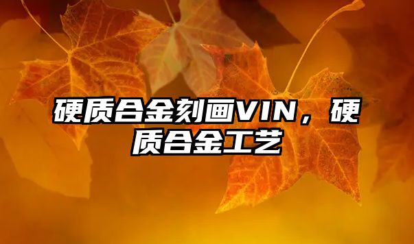 硬質(zhì)合金刻畫VIN，硬質(zhì)合金工藝