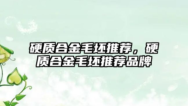 硬質合金毛坯推薦，硬質合金毛坯推薦品牌