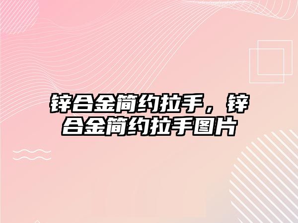 鋅合金簡約拉手，鋅合金簡約拉手圖片