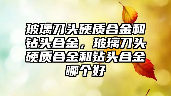 玻璃刀頭硬質合金和鉆頭合金，玻璃刀頭硬質合金和鉆頭合金哪個好