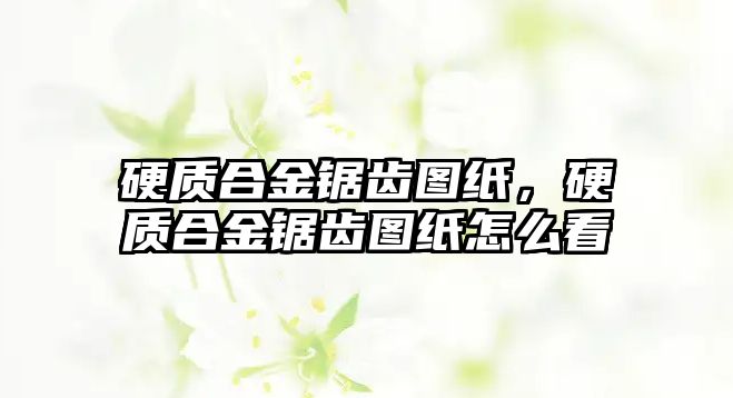 硬質(zhì)合金鋸齒圖紙，硬質(zhì)合金鋸齒圖紙?jiān)趺纯? class=