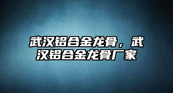 武漢鋁合金龍骨，武漢鋁合金龍骨廠家