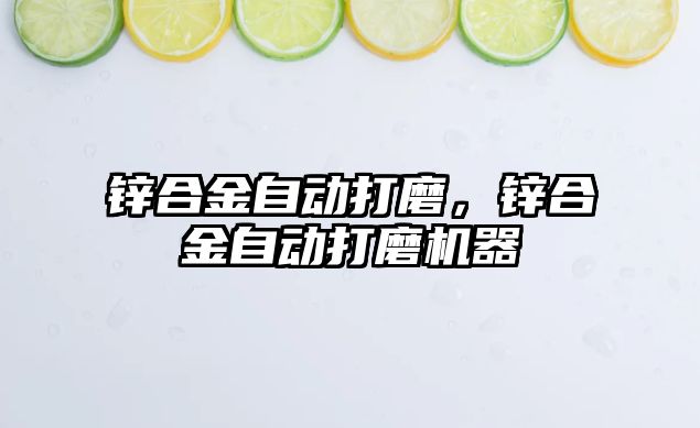 鋅合金自動打磨，鋅合金自動打磨機器